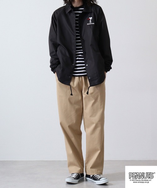 PEANUTS コート アウター スヌーピー コーチジャケット レディース