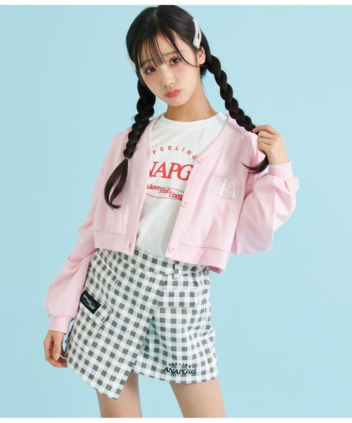 ANAP GiRL（アナップガール） カーディガン ショート裏毛カーディガン