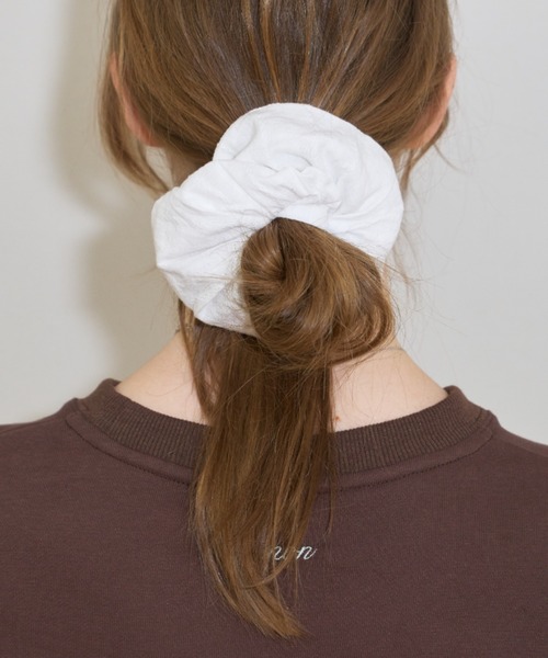 GIUNON シュシュ embroidery cotton big chouchou / エンブロイダリー