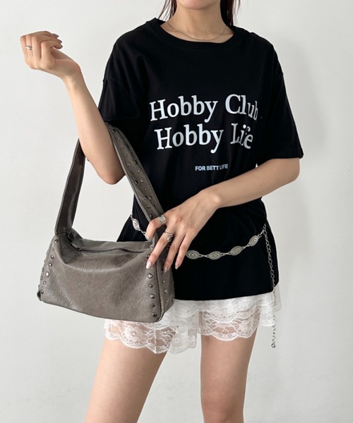 Bamm ショルダーバッグ バッグ シルバースタッズスクエアバッグ