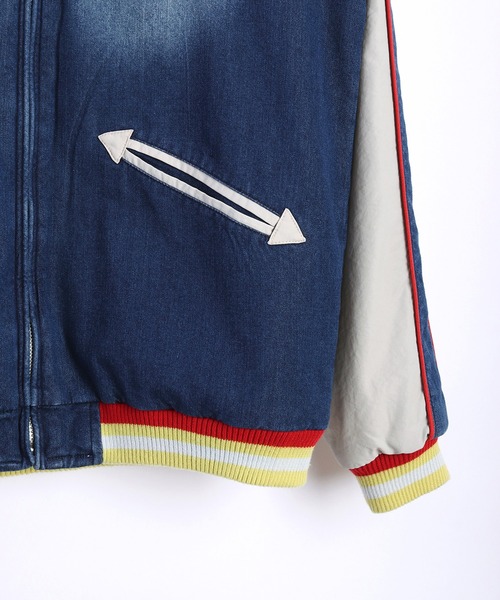 HOUSTON（ヒューストン） スカジャン インディゴ スカジャン 虎刺繍