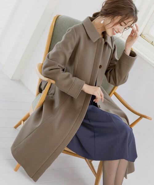 Tiaclasse ステンカラーコート コート 「ウール90％」ステンカラー