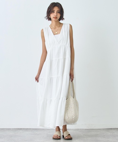 ANAP（アナップ） ワンピース ティアード ロング ノースリーブ