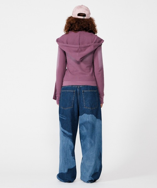 BEEDEN ジーンズ デニム デニムパンツ FACE PRINT WIDE STRAIGHT PANTS