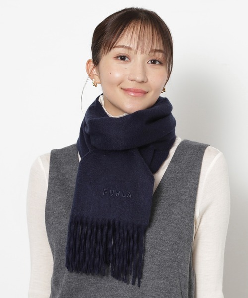 FURLA（フルラ） マフラー ストール カシミヤ100％ 無地 洗える 大判