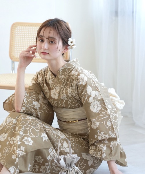 utatane 浴衣 選べる浴衣3点セット オリジナルデザイン 国内染色 美人