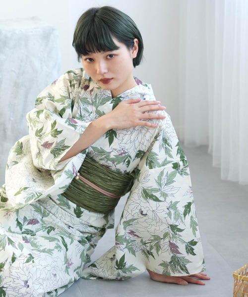 utatane 浴衣 選べる浴衣3点セット オリジナルデザイン 国内染色 美人