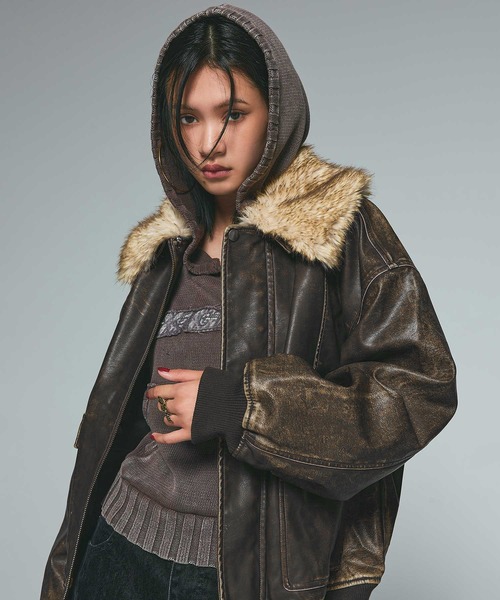 X-girl（エックスガール） ブルゾン アウター EMBOSSED LOGO PATCH