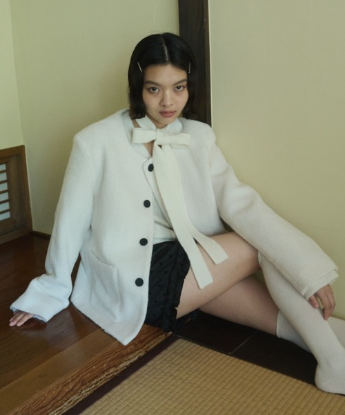 FEKETE（フェケテ） ジャケット ノーカラージャケット no collar wool