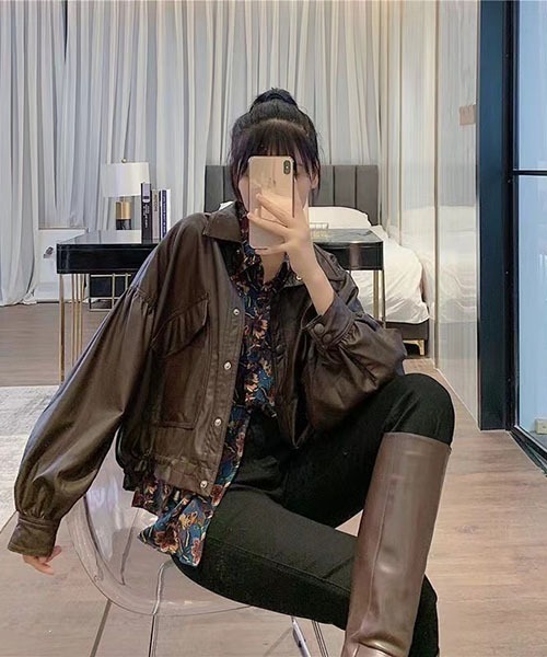 gossip!ロサンゼルス レザージャケット ライダース ドロップショルダー