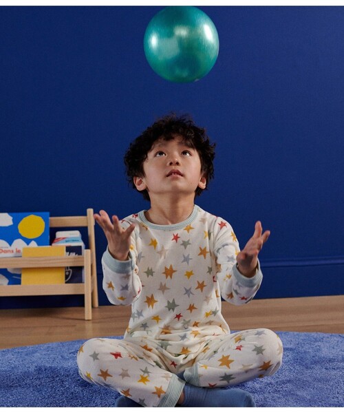 PETIT BATEAU（プチバトー） パジャマ ベロア長袖パジャマ キッズ 子供