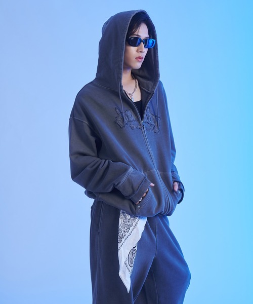 パーカー ピグメント加工ジップパーカー 「SETUP着用可能」 メンズ