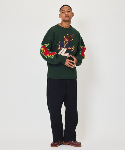 XLARGE（エクストラ ラージ） セーター ニット BURNING MONSTER