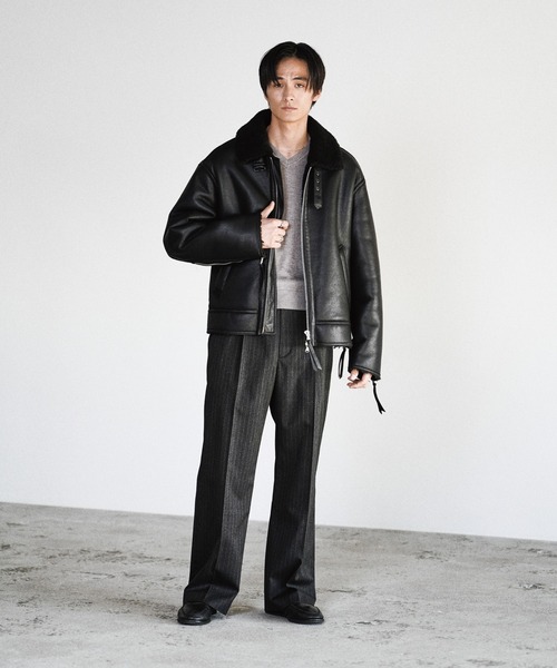 WYM LIDNM ブルゾン アウター B-6 FAUX MOUTON BLOUSON メンズ