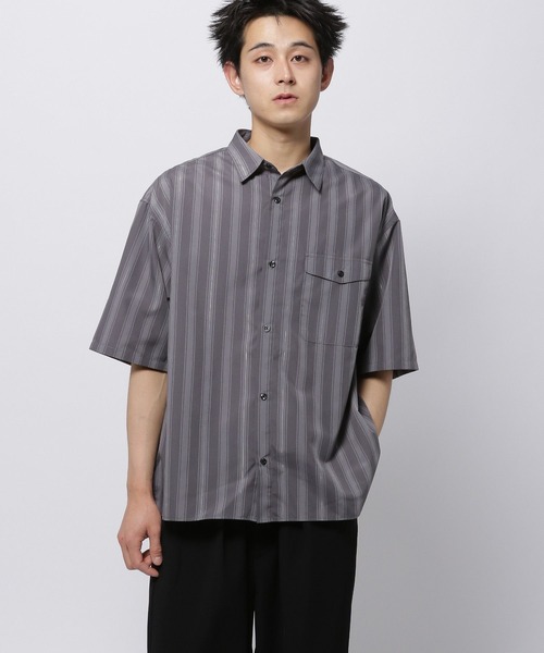 niko and…（ニコアンド） シャツ ラメストライプシャツ メンズ