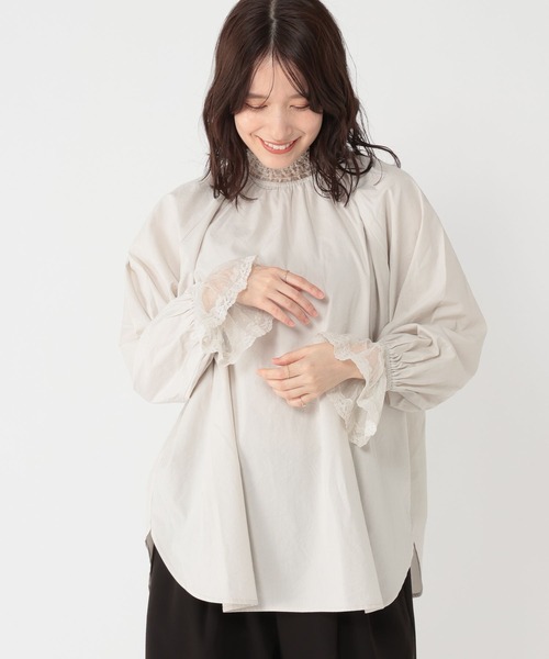 studio CLIP（スタディオクリップ） ブラウス シャツ ボリュームレース