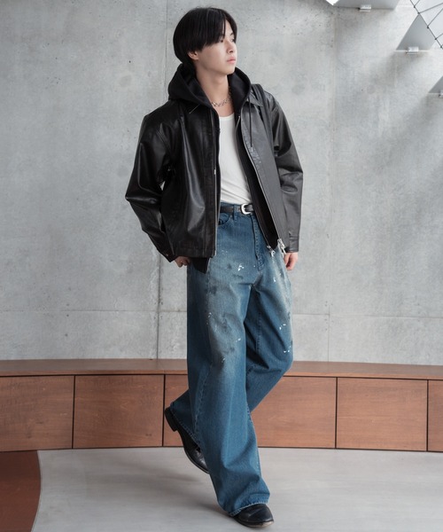 SINSS ブルゾン アウター Seam line zip blouson / シームラインジップ