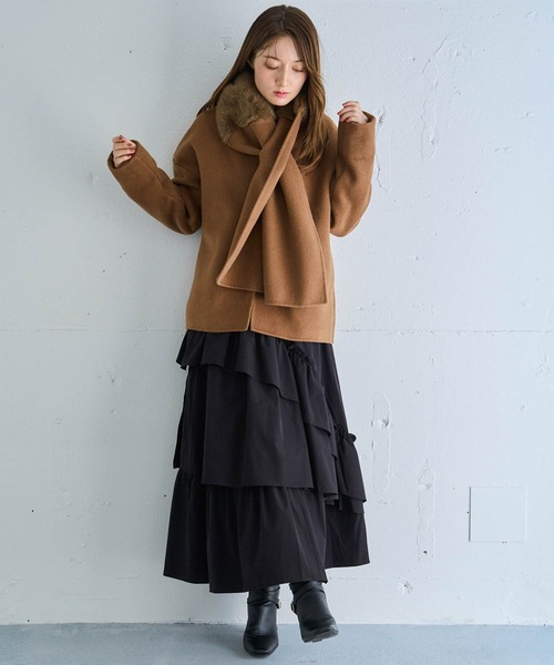 NOELA（ノエラ） コート アウター ファーストール付きリバーミドル