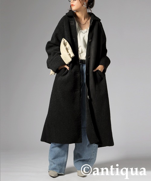 antiqua（アンティカ） コート アウター ロングボアコート レディース