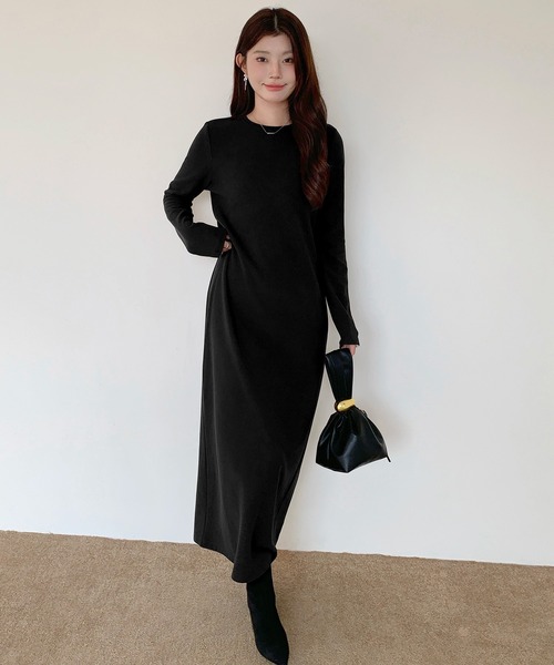 ワンピース 「選べる着丈」裏起毛 マキシワンピース : ZOZOTOWN Yahoo