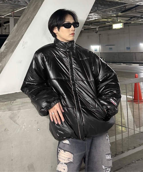 ダウンジャケット ダウン 2wayリバーシブル中綿ブルゾン メンズ