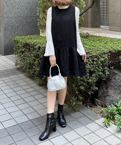 clear ワンピース ツイードミニワンピース 「低身長用サイズ有