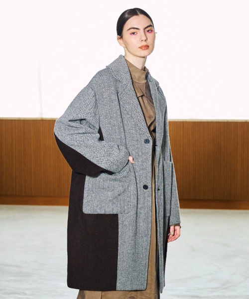 OPULENCE コート チェスターコート コクーンウールコート レディース