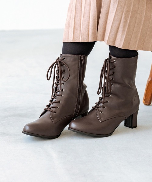 menue（メヌエ） ブーツ レースアップブーツ 筒丈ロングver