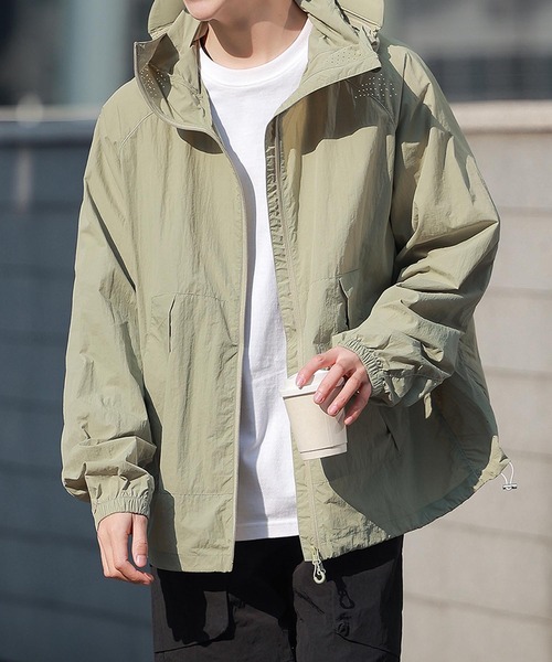 aimoha（アイモハ） ナイロンジャケット フード付きアウトドア