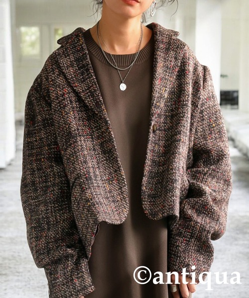 antiqua（アンティカ） ジャケット テーラードジャケット ツイード
