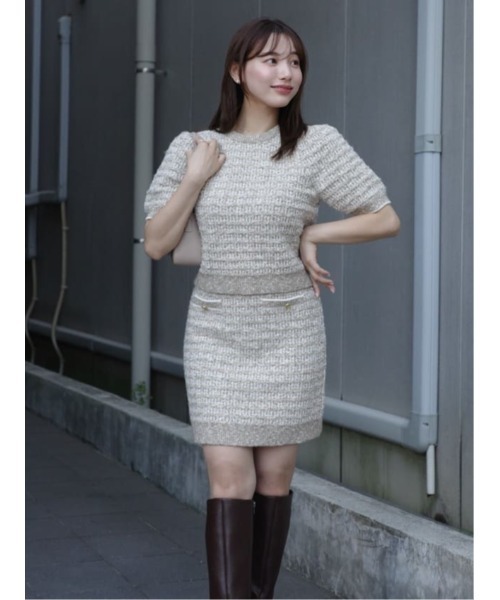 Her lip to セットアップ Twinkle Tweed Knit Set レディース