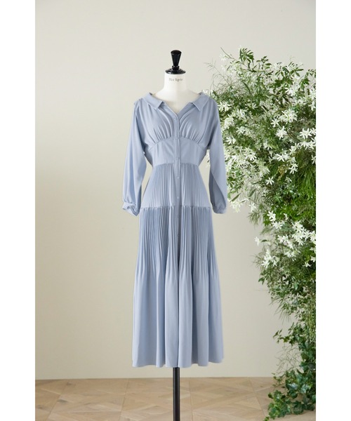 Her lip to ワンピース Pleated Open Shirt Dress : ZOZOTOWN Yahoo!店