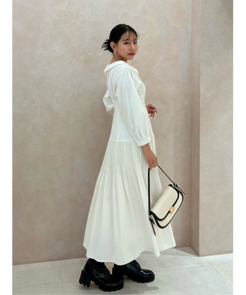 Her lip to ワンピース Pleated Open Shirt Dress : ZOZOTOWN Yahoo!店