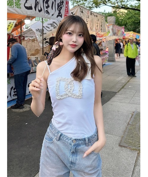 Darich（ダーリッチ） ビッグリボンワンショルトップス レディース