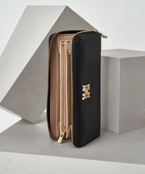 russet（ラシット） 財布 モノグラムプレートラウンドジップウォレット