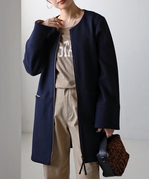 ROPE' PICNIC（ロペ ピクニック） ノーカラーコート 38 ブラック