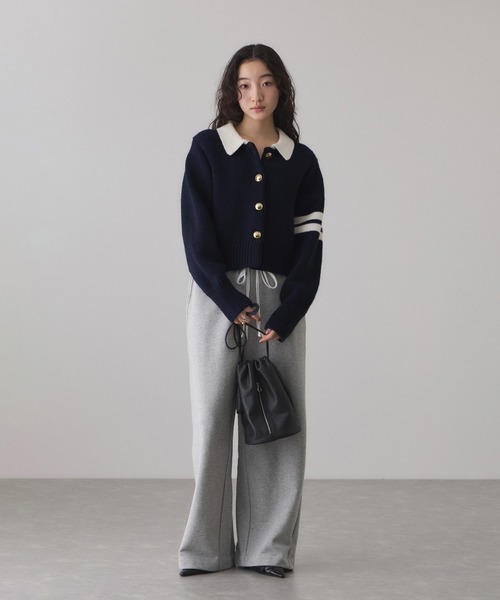 ADAM ET ROPE'（アダムエロペ） カーディガン 「WEB限定」ポロニット