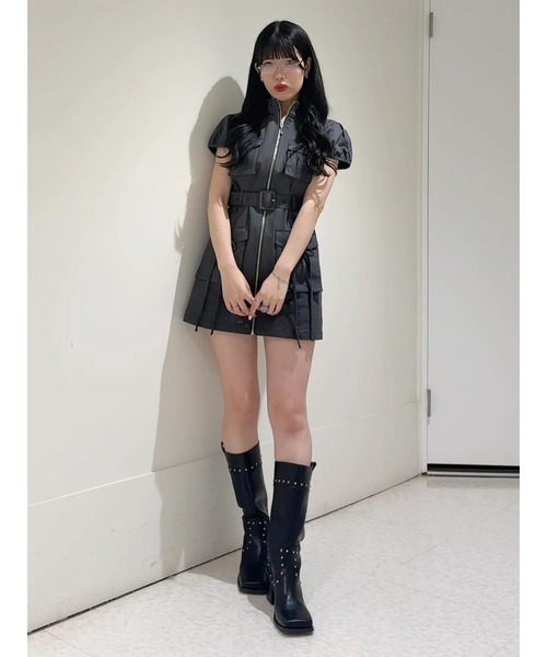 jouetie（ジュエティ） ワンピース ミリタリーZIPミニワンピース