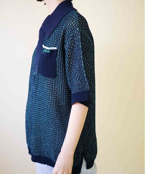 PAMM（パム） ポロシャツ ポロ 後ろ姿の寛大なインテリアメッシュポロ