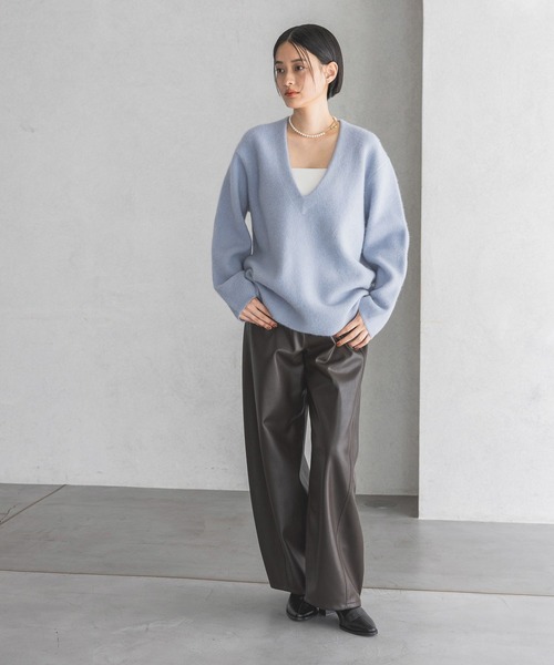 A part by（アパートバイ） ニット セーター ラクーンコンVプル