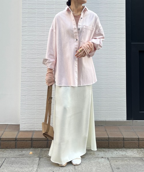 DouDou（ドゥドゥ） ブラウス シャツ 「新色追加」ダメージデニム