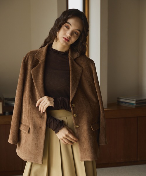 OLUN ジャケット テーラードジャケット Loose basic mall jacket