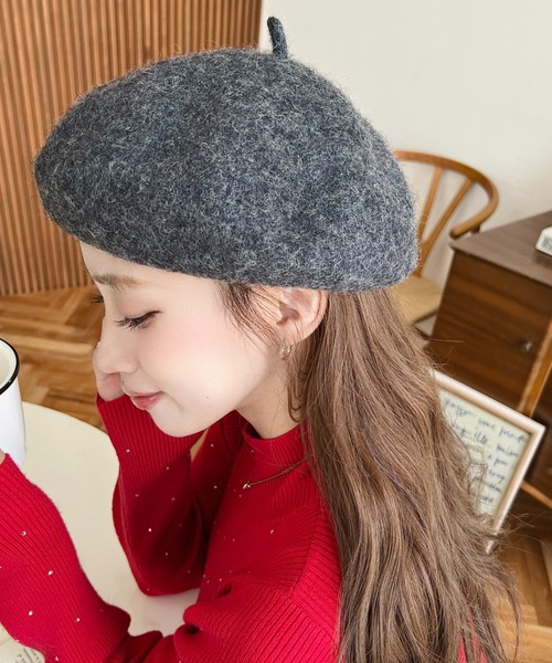 moment+ 帽子 ベレー帽 ウール混ベレー帽 レディース : ZOZOTOWN Yahoo