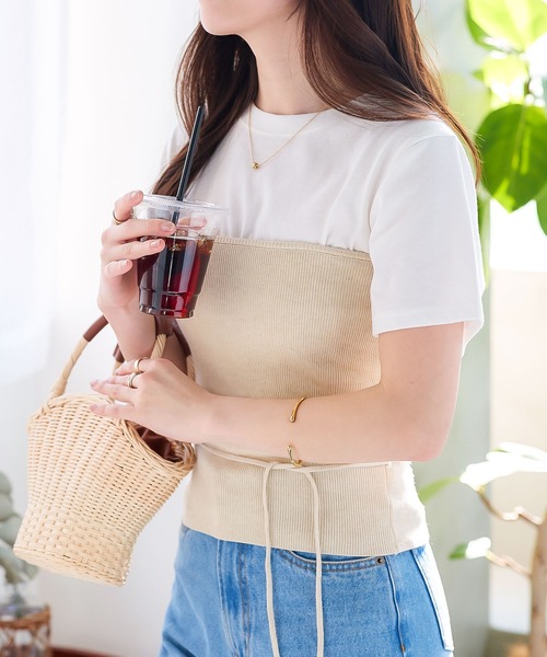 KOBE LETTUCE（神戸レタス） チューブトップ ベアトップ リボン