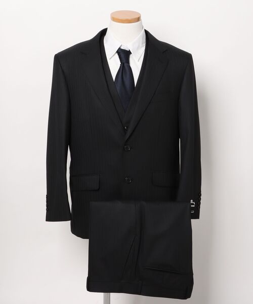 TAKA-Q（タカキュー） セットアップ 「光沢 ウール混 ストレッチ