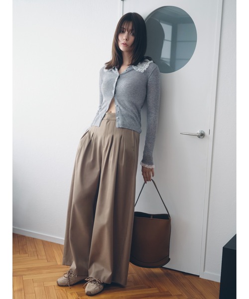 FRAY I.D（フレイ・アイディー） カーディガン レースカラーニット