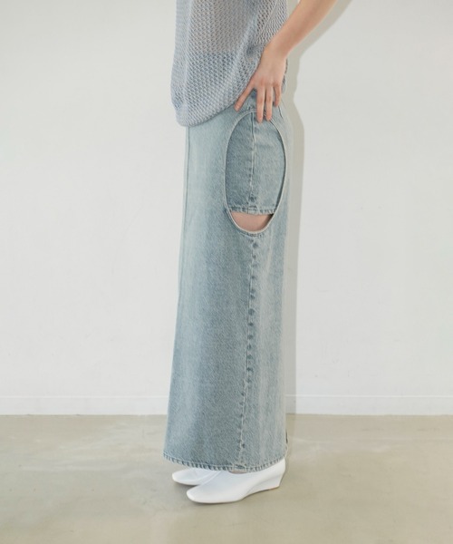 CLANE（クラネ） デニムスカート 「CLANE/クラネ」CIRCLE CUT LAYERED