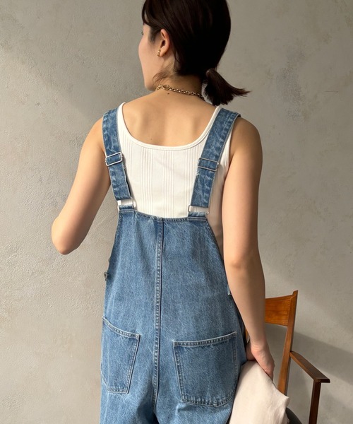 DouDou（ドゥドゥ） サロペット オーバーオール デニムフロントジップ