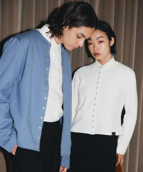 agnes b.（アニエスベー） カーディガン WEB限定 ロゴ コットン 長袖