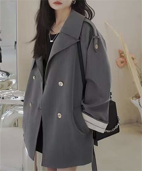 FREE STYLISTS トレンチコート コート ミドル丈トレンチコート